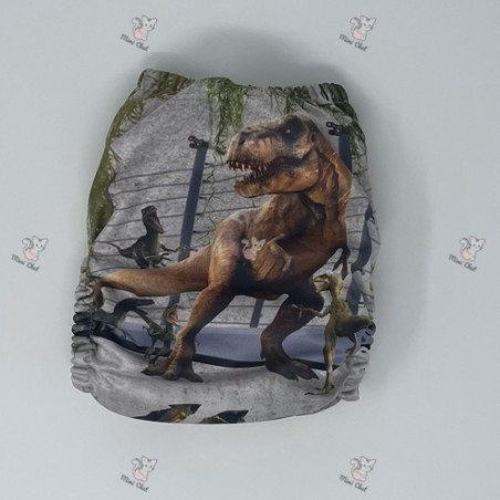 Couche à poche - Exclusif Motif T-Rex pressions vertes