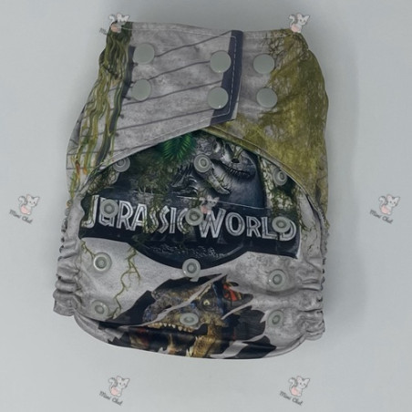 Couche à poche - Exclusif motif T-Rex pressions grises