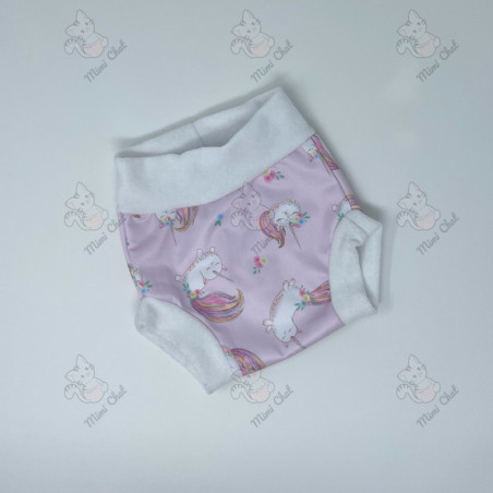 Shorty PUL Taille Nouveau-né - Chat Licorne