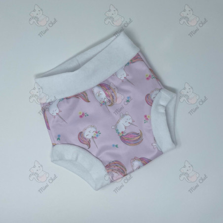 Shorty PUL Taille S (3 à 6kg) - Chat Licorne