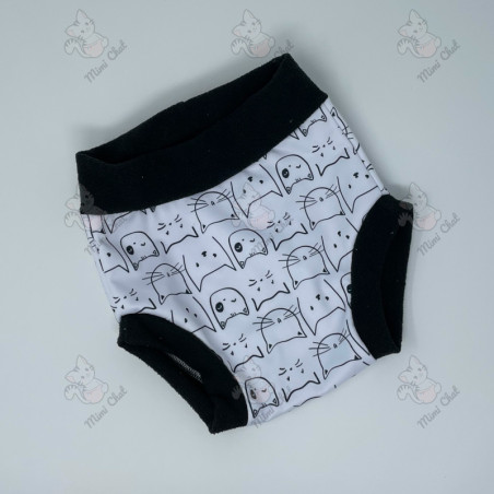 Shorty PUL Taille M (5 à 9kg) - Chats Noirs