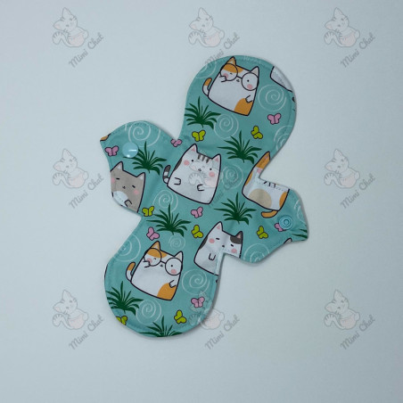Serviette Hygiénique Lavable - Petits Chats (AWJ assorti)