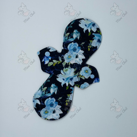 Serviette Hygiénique Lavable - Fleurs Bleus (AWJ assorti)