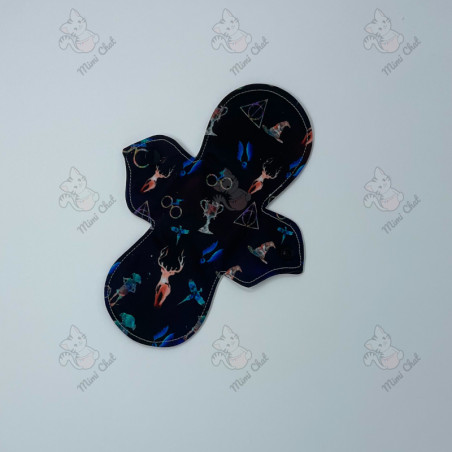 Serviette Hygiénique Lavable - Symboles (AWJ Blanc)